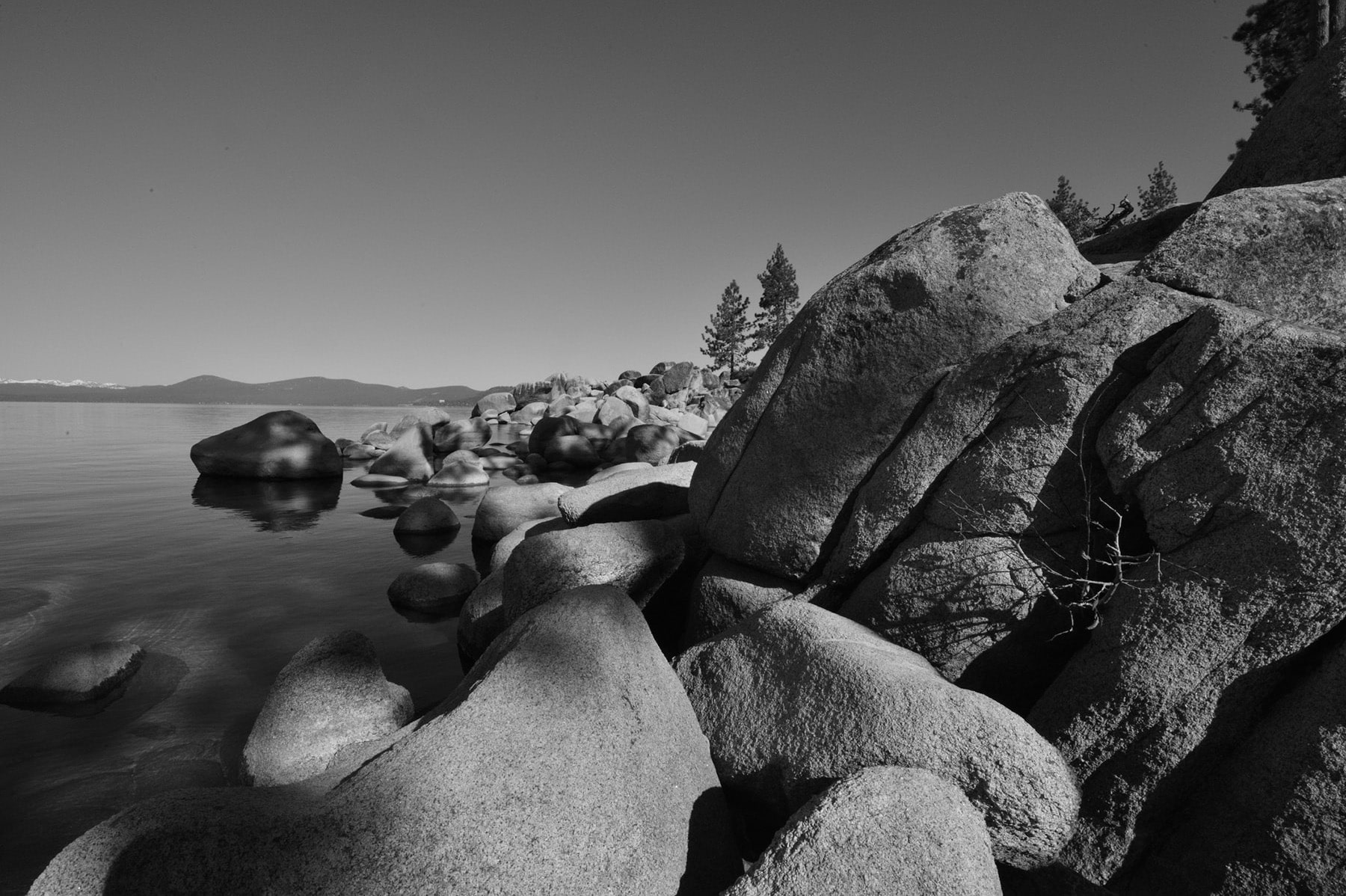 Rocks on the shore of Lake Tahoe